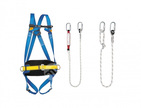 Bezpe�nostn� set postroj + lano + tlumi� p�du